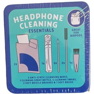 11pc Kikkerland Headphones Cleaning Kit Portable Essentials for Ear Buds